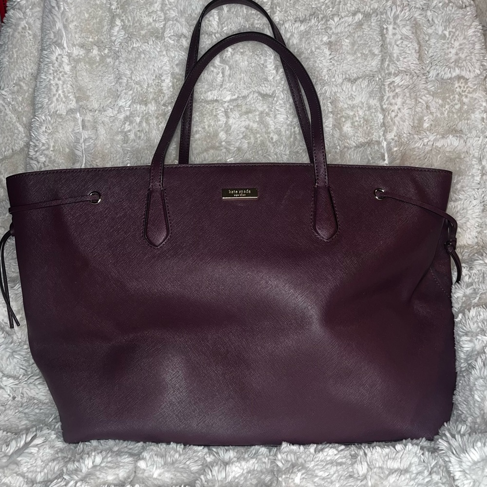 Kate Spade Laurel Way Mahagony Saffiano Leather Large Tote Bag